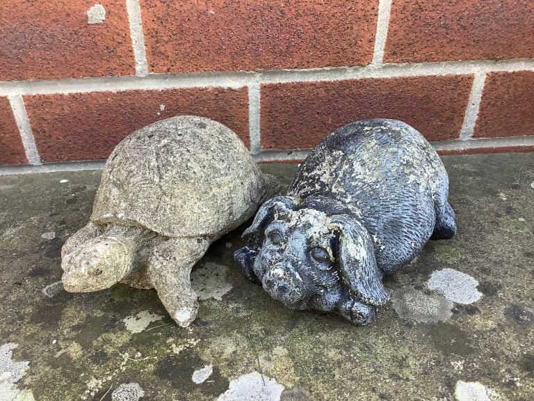 Garden Concrete Ornaments Pig & Tortoise
