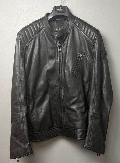 Belstaff Black V Racer 2.0 Leather Jacket - SIZE UK 50