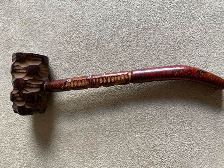 BRAND NEW MOST BEAUTIFUL PIPE IN LOVELY CARVED WOOD - REDUCED TO BARGAIN £20 UNTIL 9 JUNE -