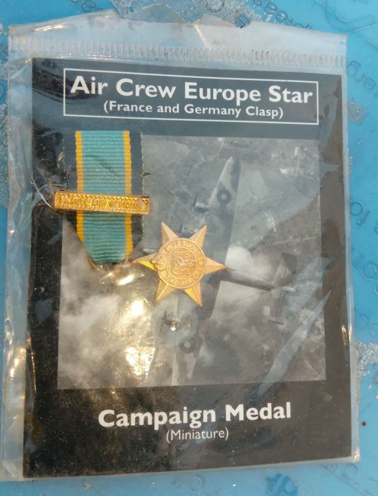 Air Crew Europe Star Miniature Campaign Medal - New