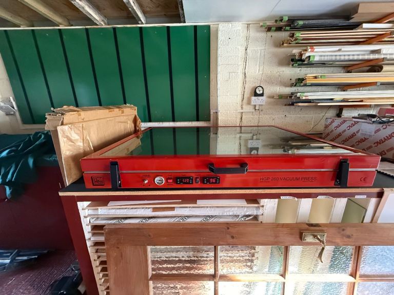 Red Vacuum Press for Sign Making/Retail Display – Good Condition