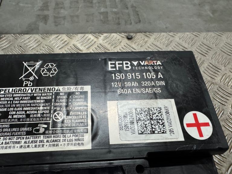 12 volt Varta battery 59 ah used condition 