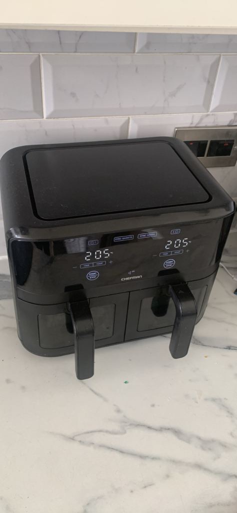 CHEFMAN Dual Basket Air Fryer – Black, Good Condition