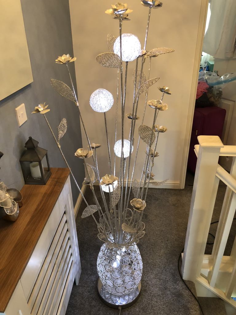 Large stainless hand crafted lamp 