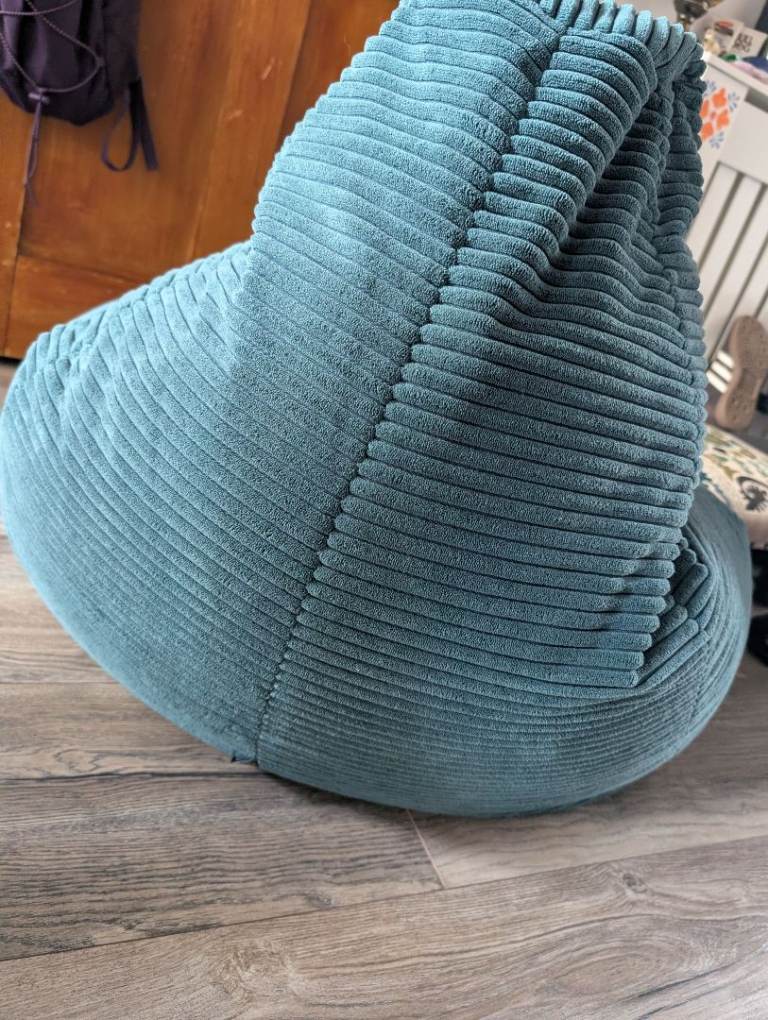 Teal blue beanbag