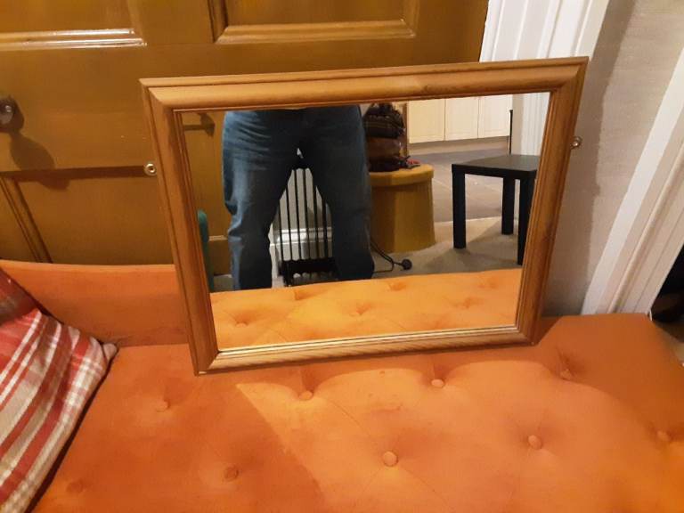 Pine framed mirror