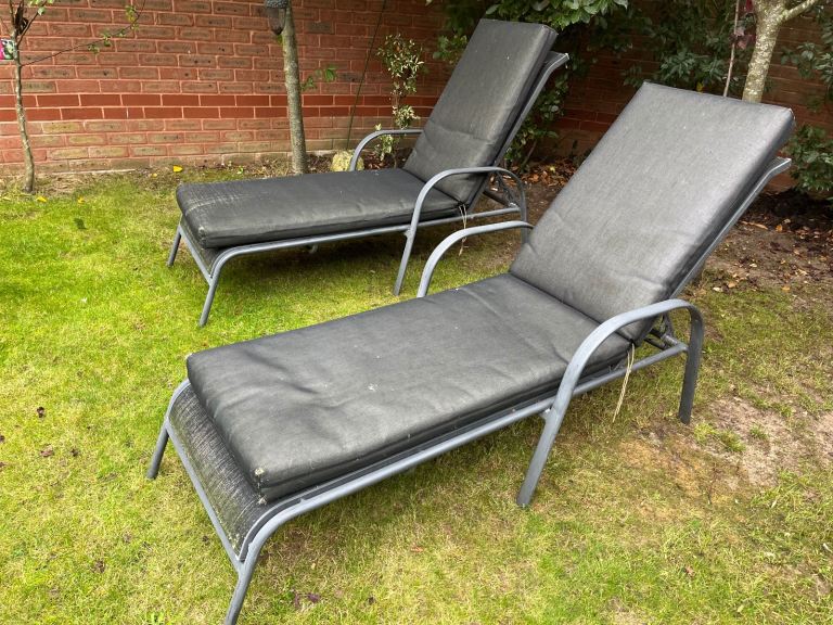 Two sun loungers