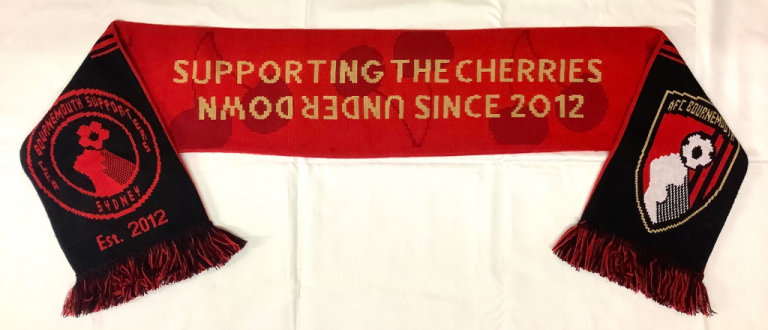 AFC Bournemouth Football Scarf Sydney Australia Supporters Club