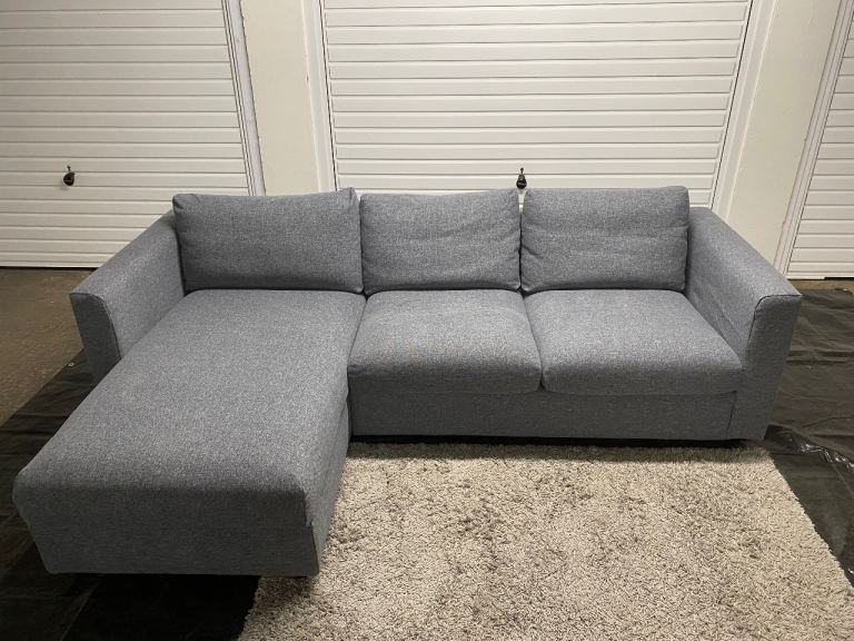 IKEA VIMLE GREY CORNER SOFA WITH STORAGE CHAISE – DELIVERY AVAILABLE