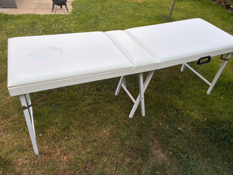 Portable Massage Table – White, Good Condition