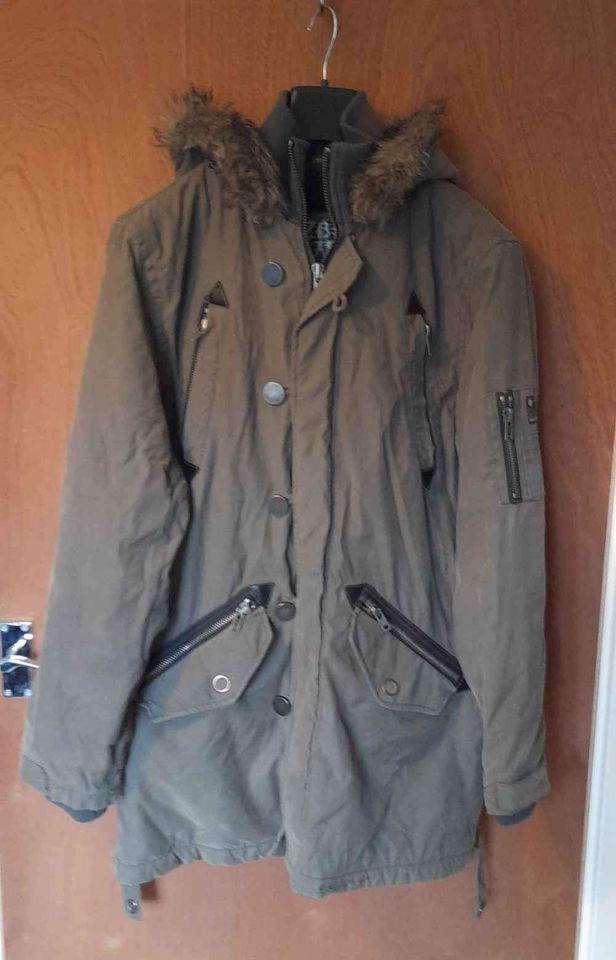 Vintage Uni-Sex Parker Coat - River Island - Size Medium