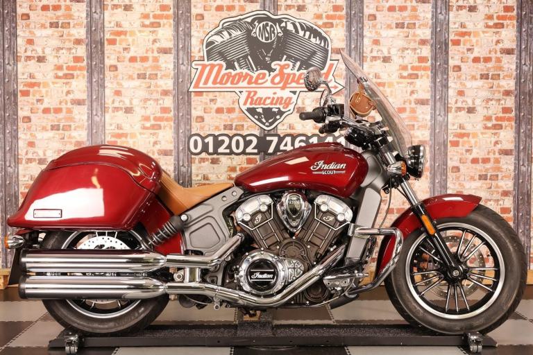 2017 INDIAN SCOUT - ONLY 10,073 MILES - BURGUNDY METALLIC - NICE EXTRAS - SUPERB