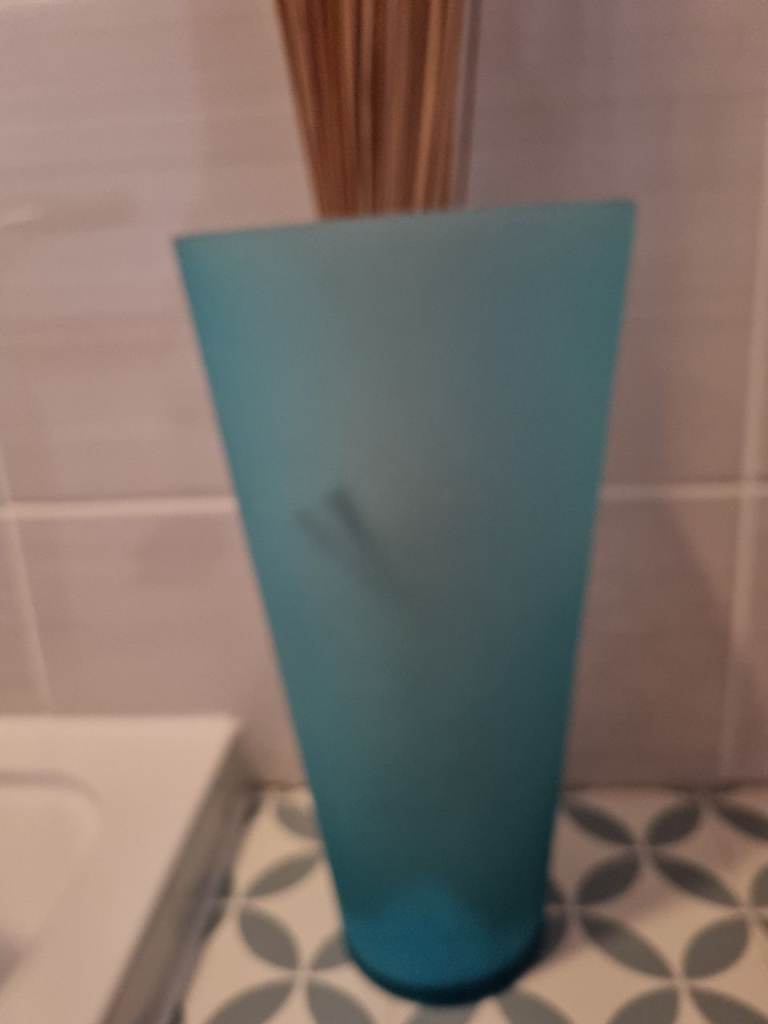Blue glass vase
