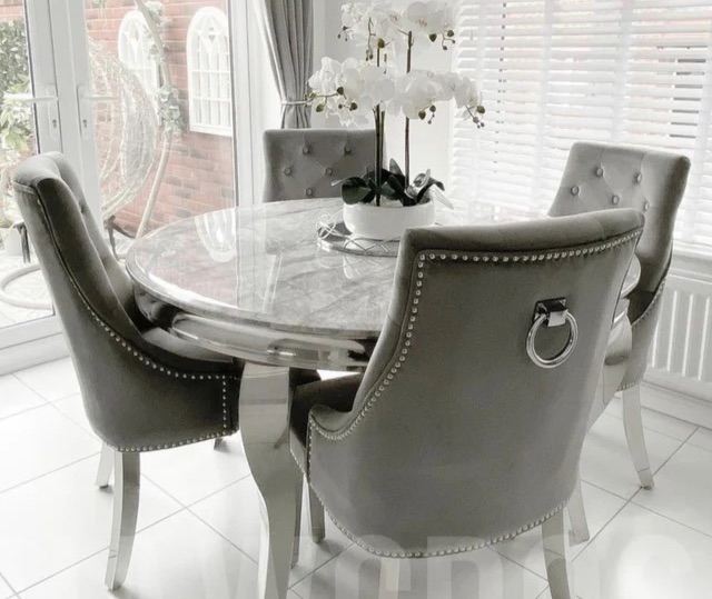 image for Louis Marble table and chairs 