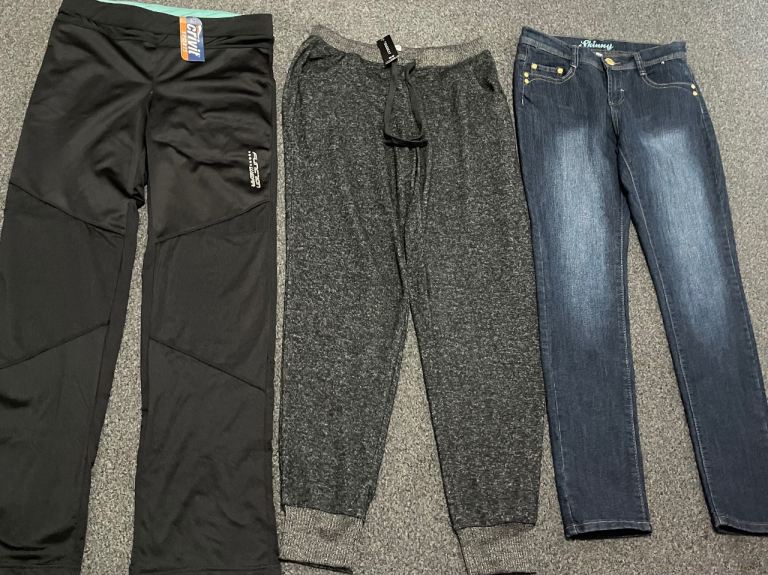 3 Ladies Trousers Skinny Jeans, Active Wear And Jogger UK Size 10