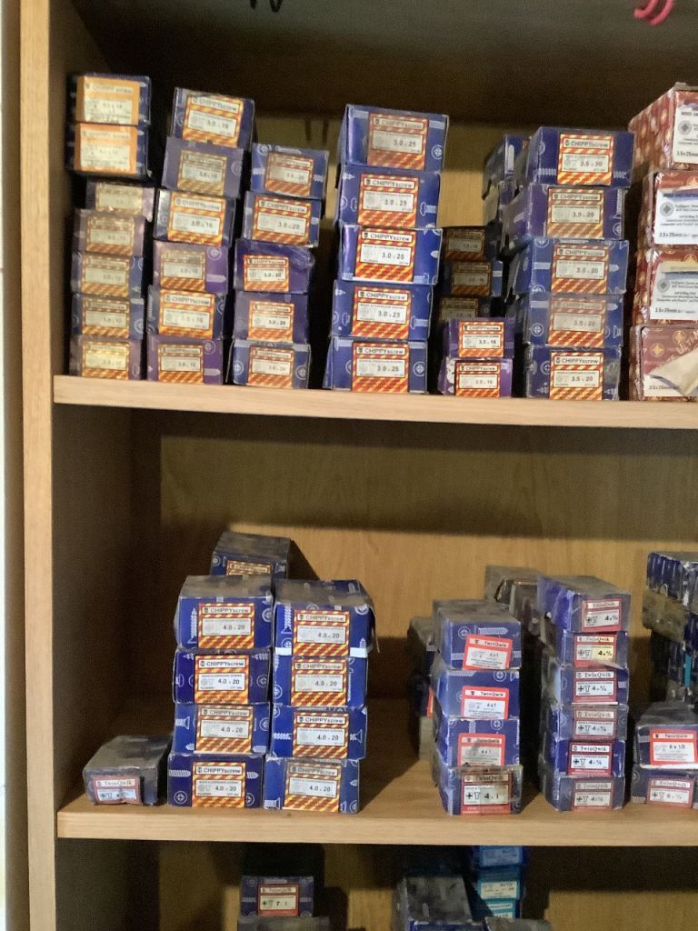 Various Screws Boxed/New. £1/2 a box (qty 200/1000)