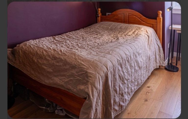 Timber frame double bed with Orthopaedic mattress 