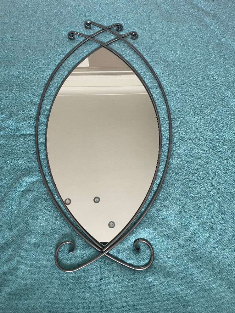 Grey metal mirror