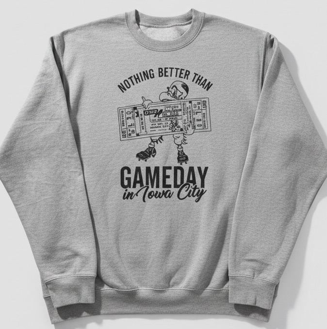 Rah-Rah Iowa Hawkeyes Vintage Style Ticket Sweatshirt - XL