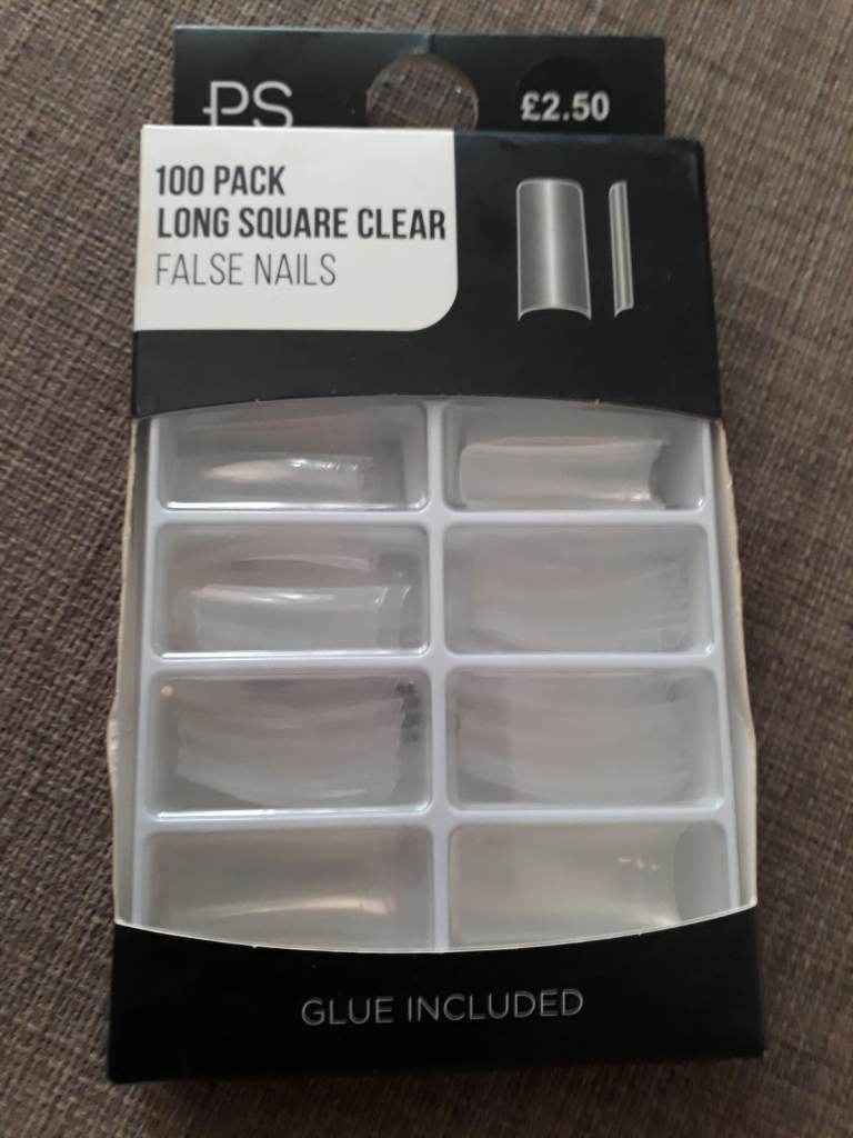 100 Clear Long False Nails CASH OR TRANSFER 