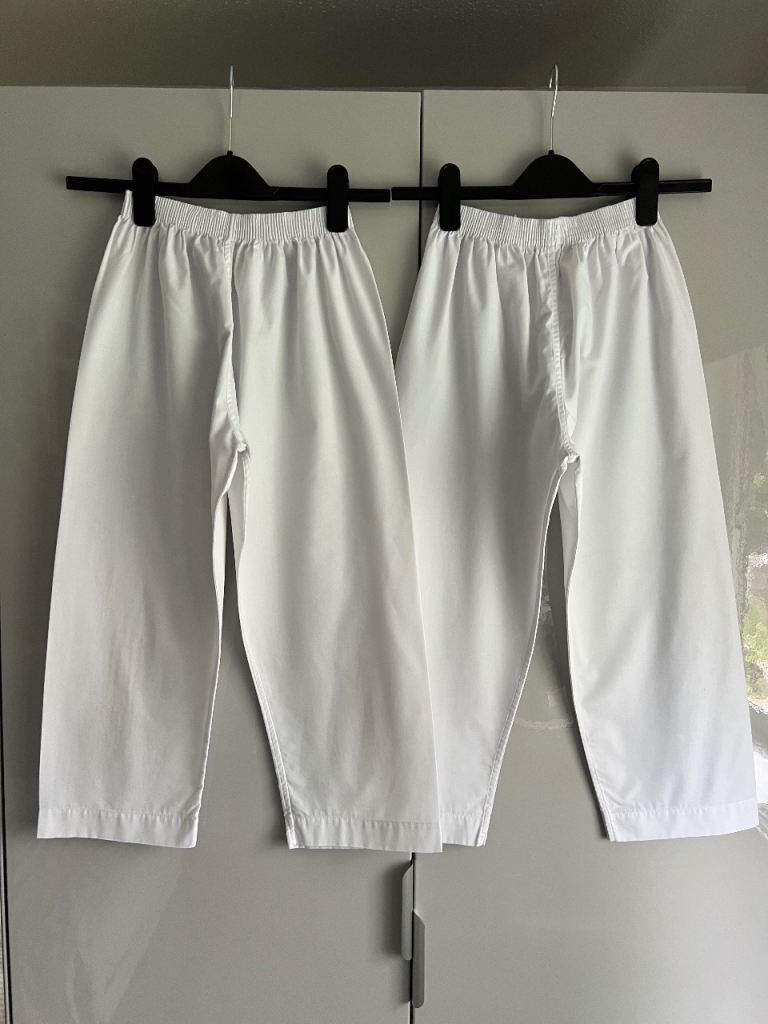 Pair of White Martial Arts Trousers – As New