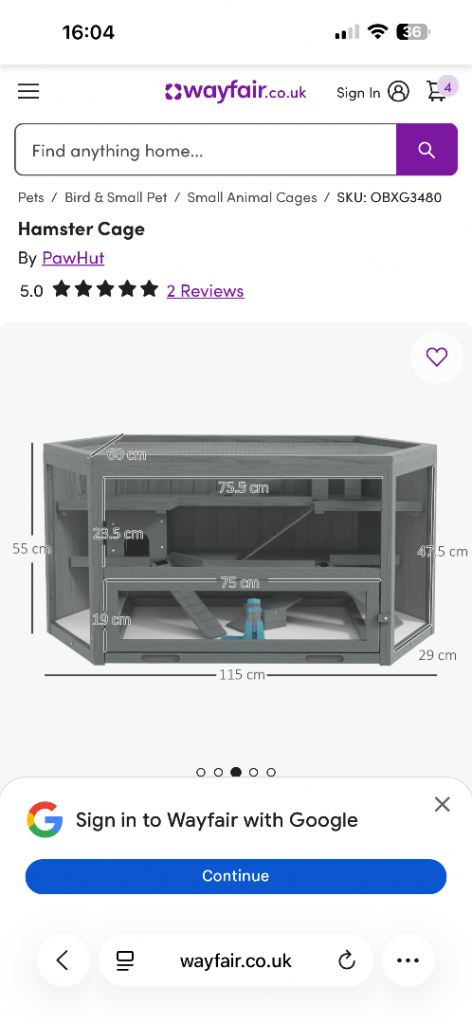 Hamster cage and loads of accessories 