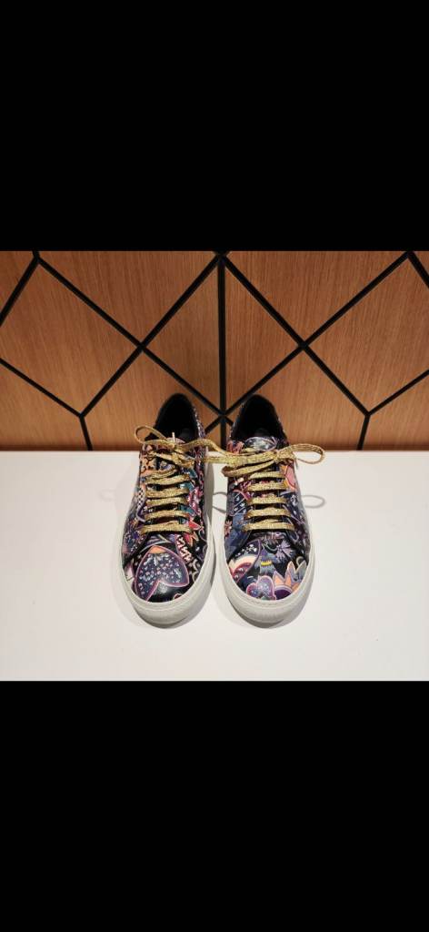 New Paul Smith leather men women oriental basso floral trainers shoes made in italy no shoebag
