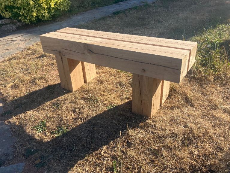 Solid Oak Garden Bench