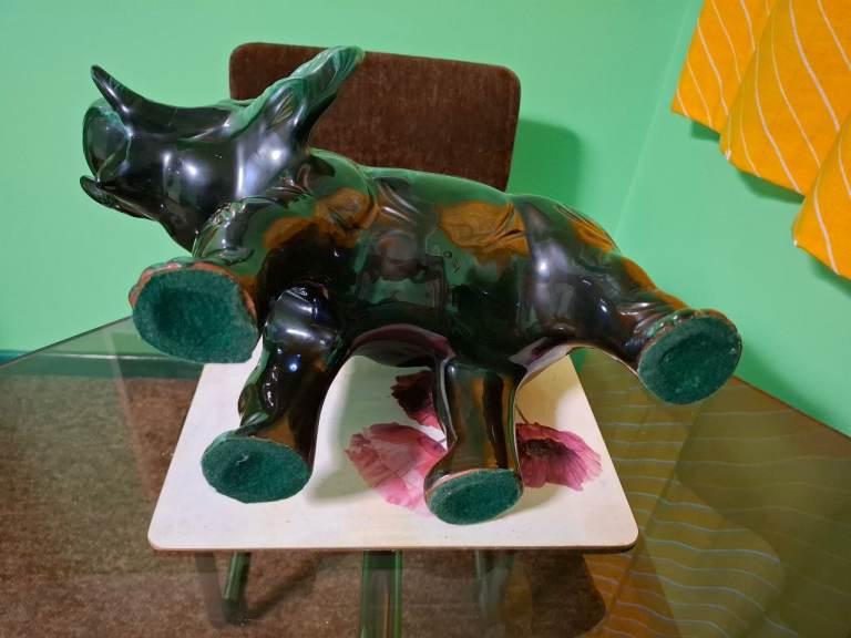 4 vintage Canadian blue  Mountain pottery elephants collectors pieces.