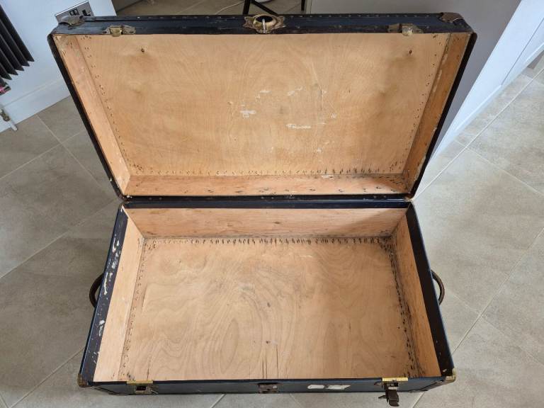 Antique Steamer / Cabin Storage or Travel Trunk - Plywood Construction