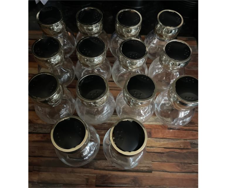 Spice jars glass