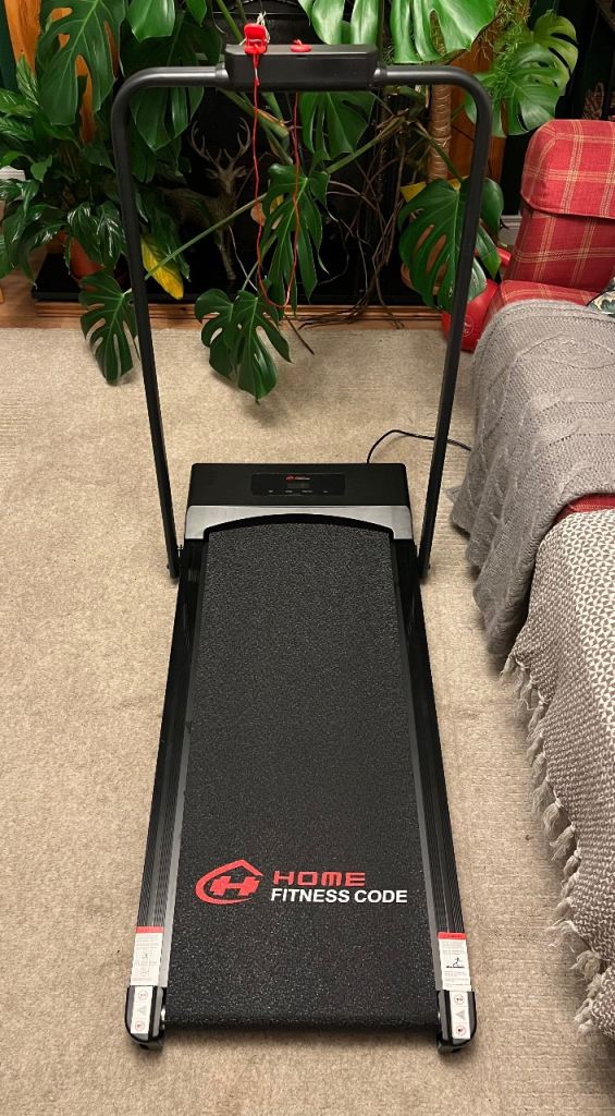 Home Fitness Code 2-in-1 Folding Treadmill - Black