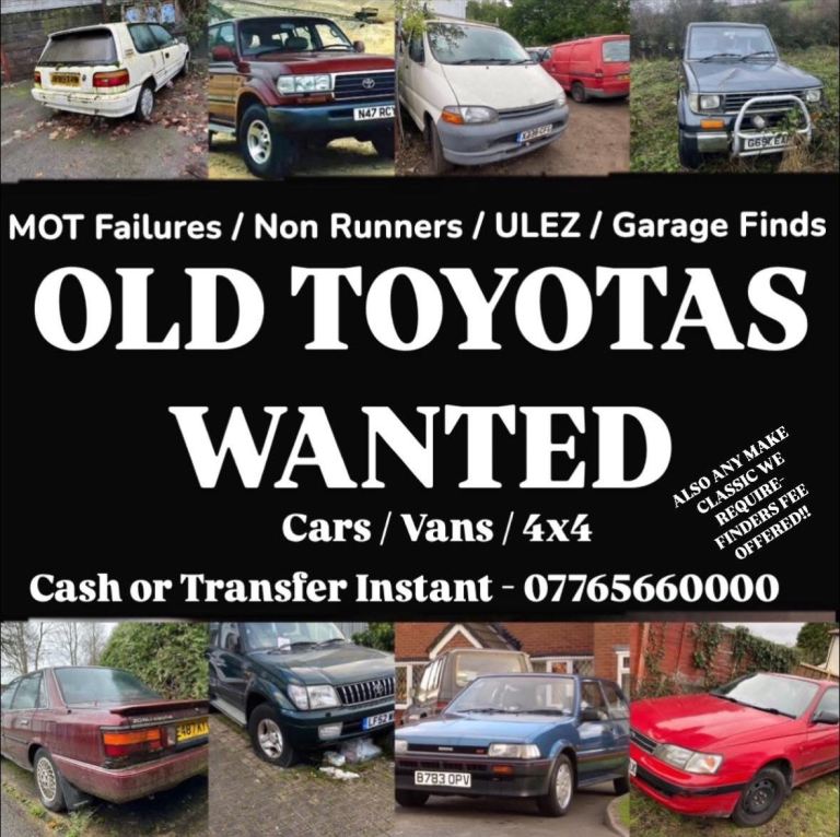 WANTED Toyota HILUX, HIACE, LANDCRUISER, COROLLA , RAV4,