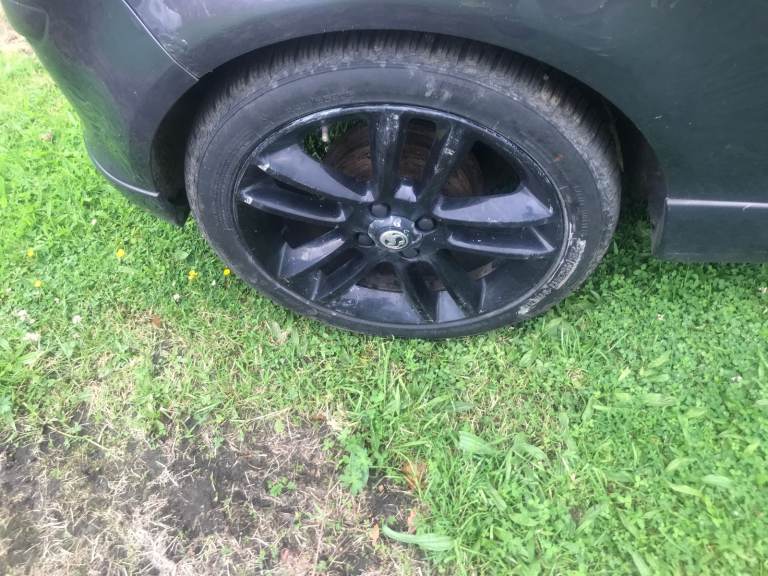 VAUXHALL CORSA D SRI 2010-2014 SET OF ALLOY WHEELS+TYRES 17 INCH BLACK