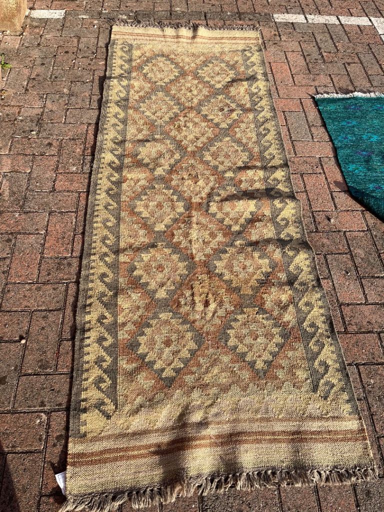 Eastern flat weave runner rug 