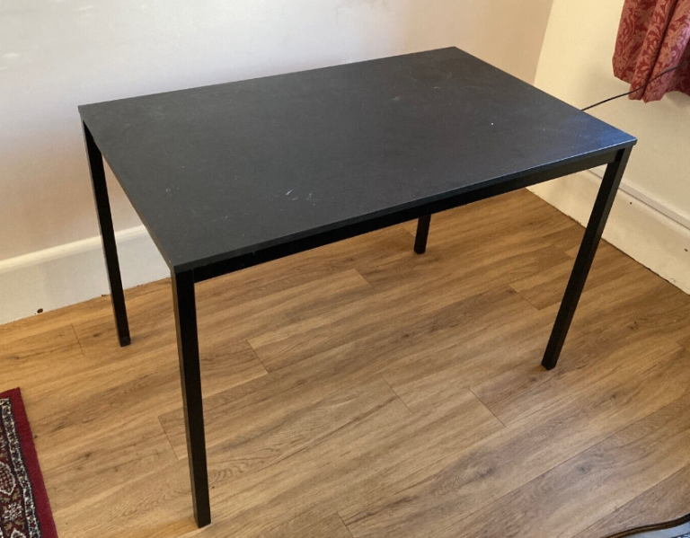 Black Dining Table/Desk 110cm FREE DELIVERY 023