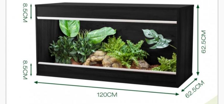 FULL SET: 4x Brand New Vivexotic Vivariums + 4x Thermostats & Accessories (Unused)