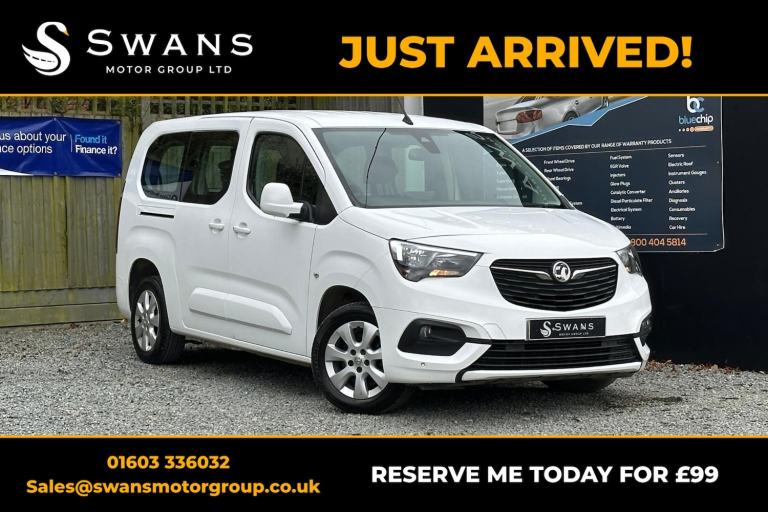 VAUXHALL COMBO LIFE 1.5 Turbo D BlueInjection Energy White Manual Diesel 2020