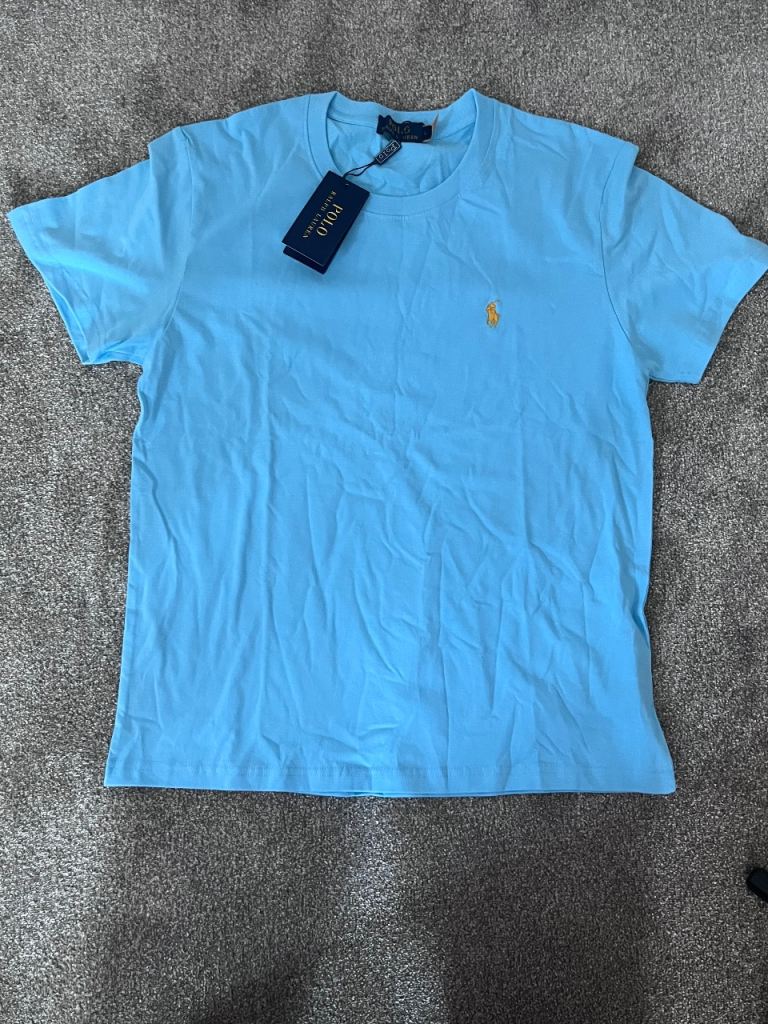 Polo Ralph Lauren Men's T-Shirt – New with Tags, Light Blue, Size L