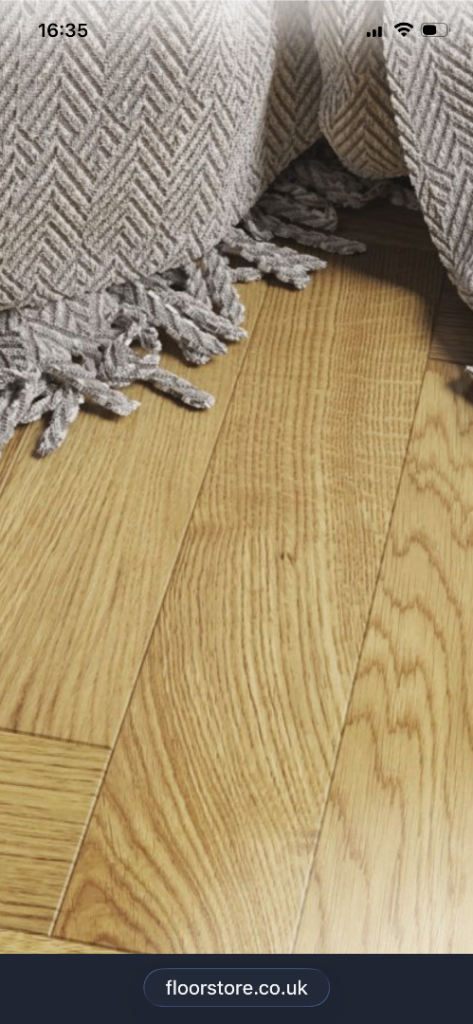 image for Smoked White Oak herringbone UV Lacquered Flooring.