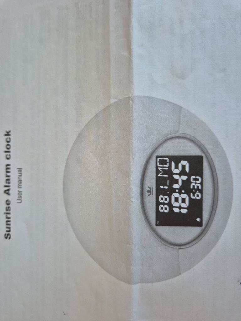 SAD sunrise alarm clock