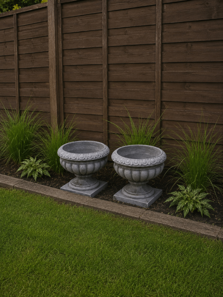 25cm long concrete planters for garden decoration 