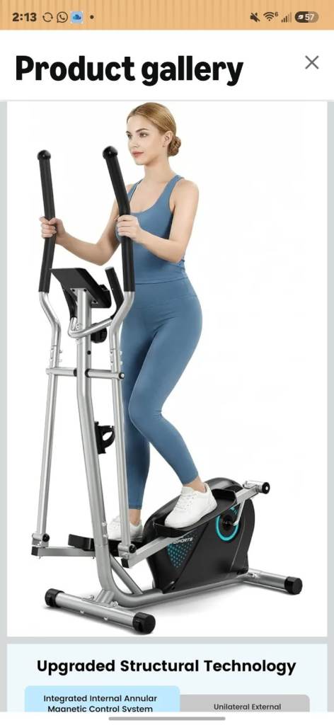 Elliptical Cross Trainer – New, Grey and Black