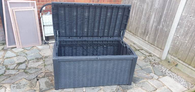 Keter Garden Storage Utility Box Outdoor Furniture Charcoal grey All-Weather