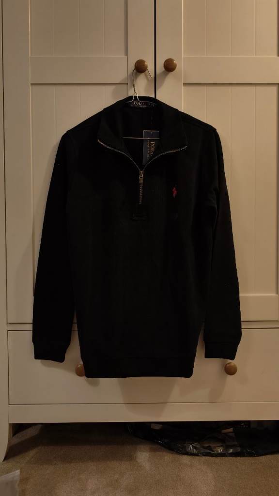 Polo Ralph Lauren black quarter zip 