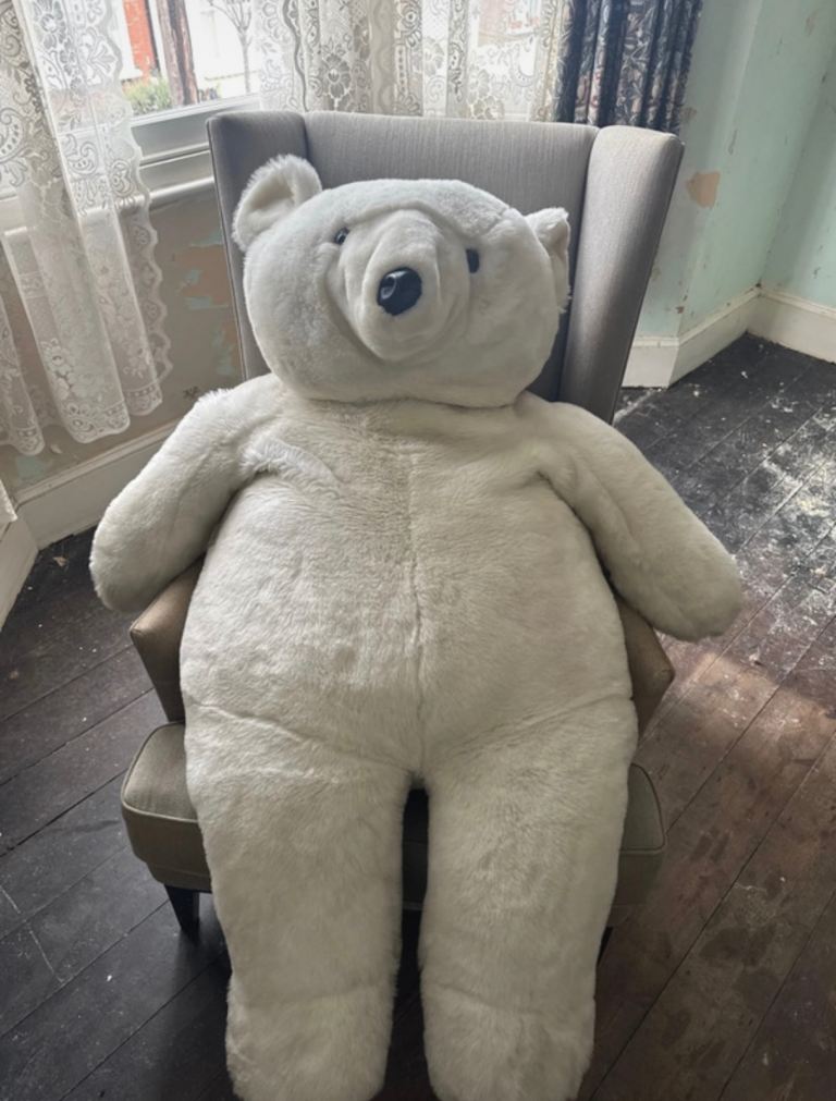 Huge white polar bear teddy