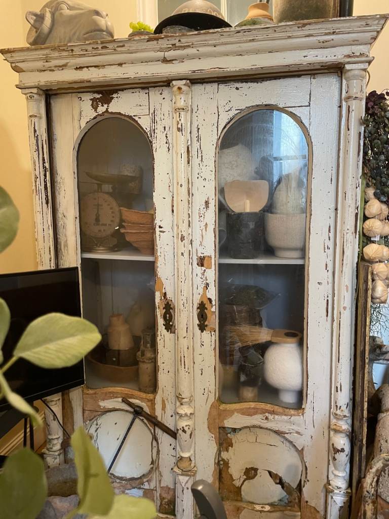 Gorgeous Antique Armoire/Bookcase/Pantry/Potting Shed with Original Paint