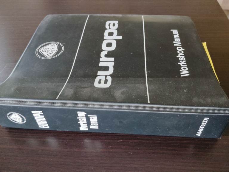 LOTUS EUROPA WORKSHOP MANUAL - ORIGINAL BOUND WORKSHOP HOW TO GUIDE - VERY RARE!