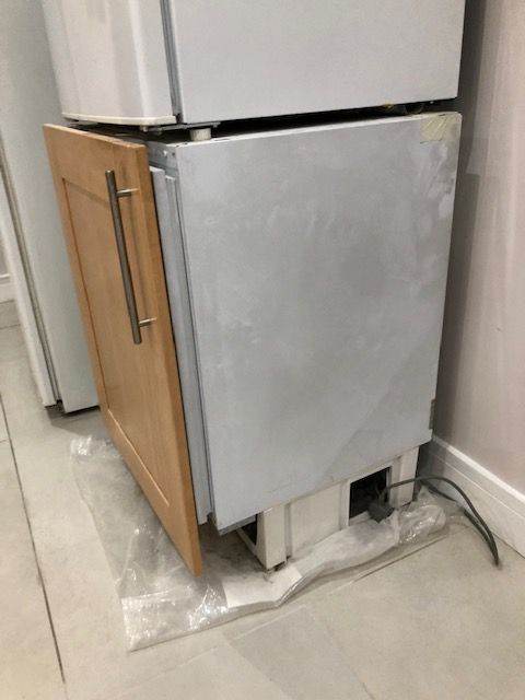 Integrated Freezer with Wooden Panel - Good Condition