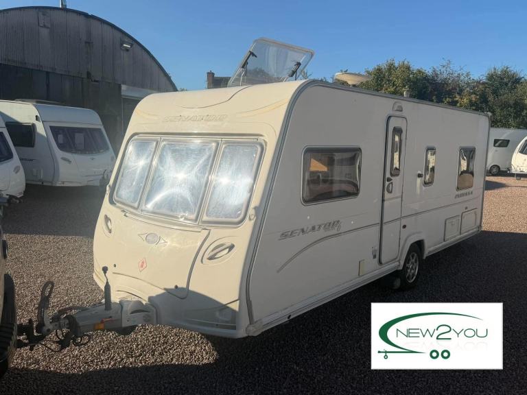 2007 Bailey Senator Indiana 4 Berth Fixed Bed Caravan - STOCK NO H175
